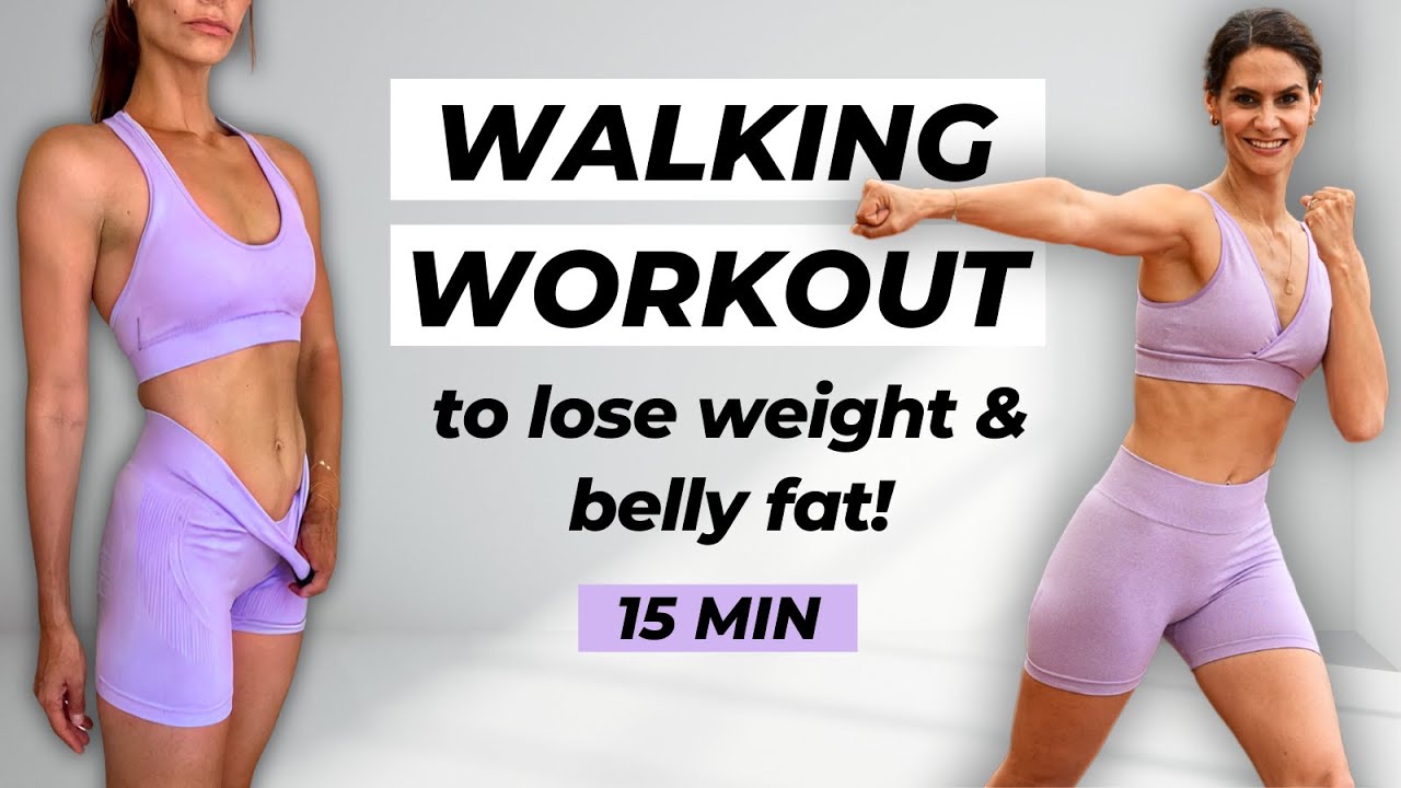 15-Minute Walking Cardio Workout to Reduce Belly Fat | No Jumping or Lunges