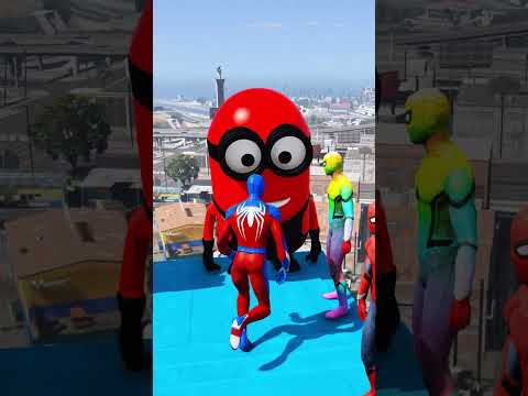 GTA 5 Epic Ragdolls | Spider-Man Jumps/Fails ep.01 #spiderman #euphoriaphysics #gta #gta5 #shorts