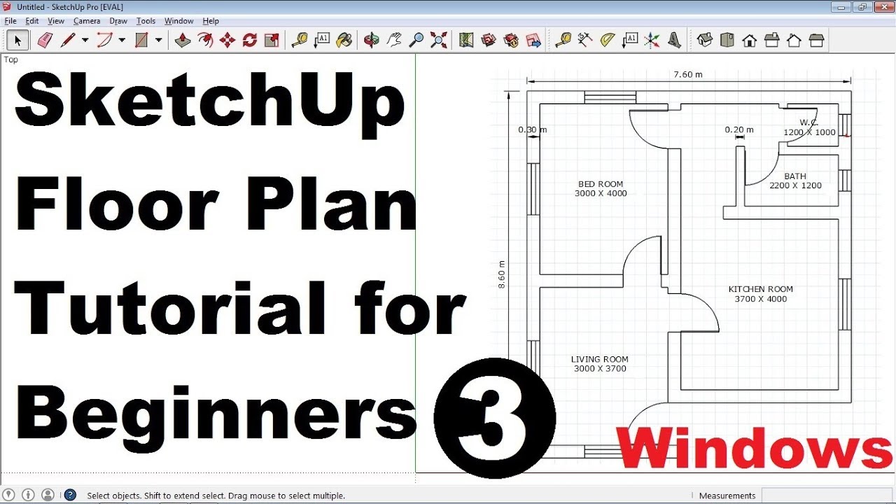 SketchUp Floor Plan Tutorial for Beginners π