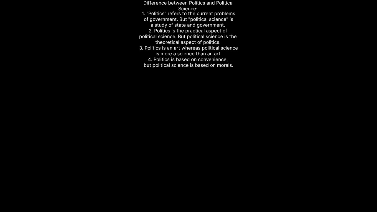 Politics vs. Political Science: Key Differences