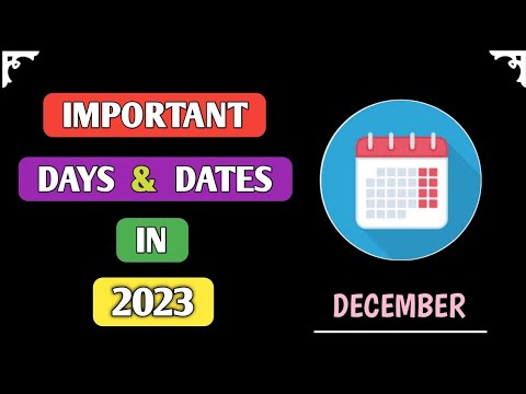 Important Days & Dates | DECEMBER ||