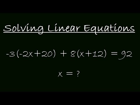 Solving Linear Equation, Algebra 2, 1-1