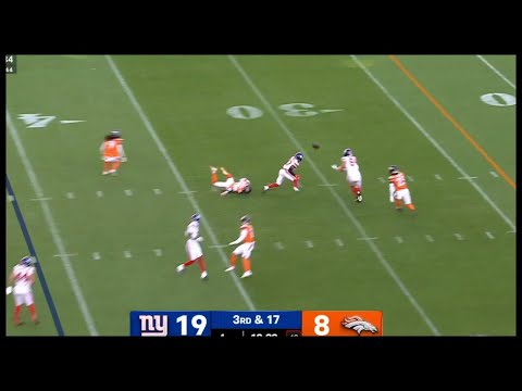 Theo Johnson Catches A Tipped Pass And Houses It For 41 Yds | New York Giants Vs Denver Broncos