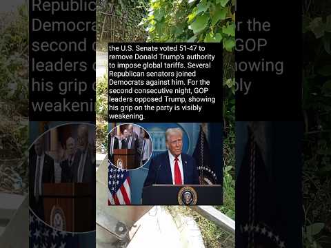USA Senate Weakens Trumpâs Power as GOP Members Turn Against Him! đ± #shorts