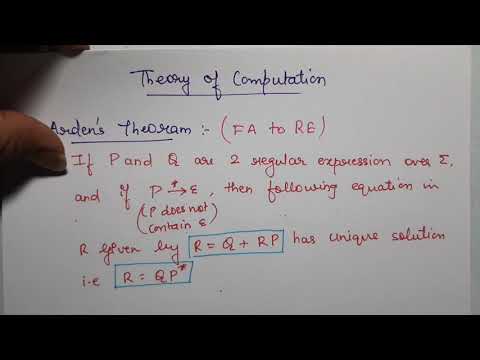 Finite Automata to Regular Expressions Conversion Using Arden's Theorem | Theory of Computation