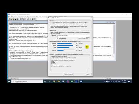 Introduction to cryptography: Test the password strength in cryptool