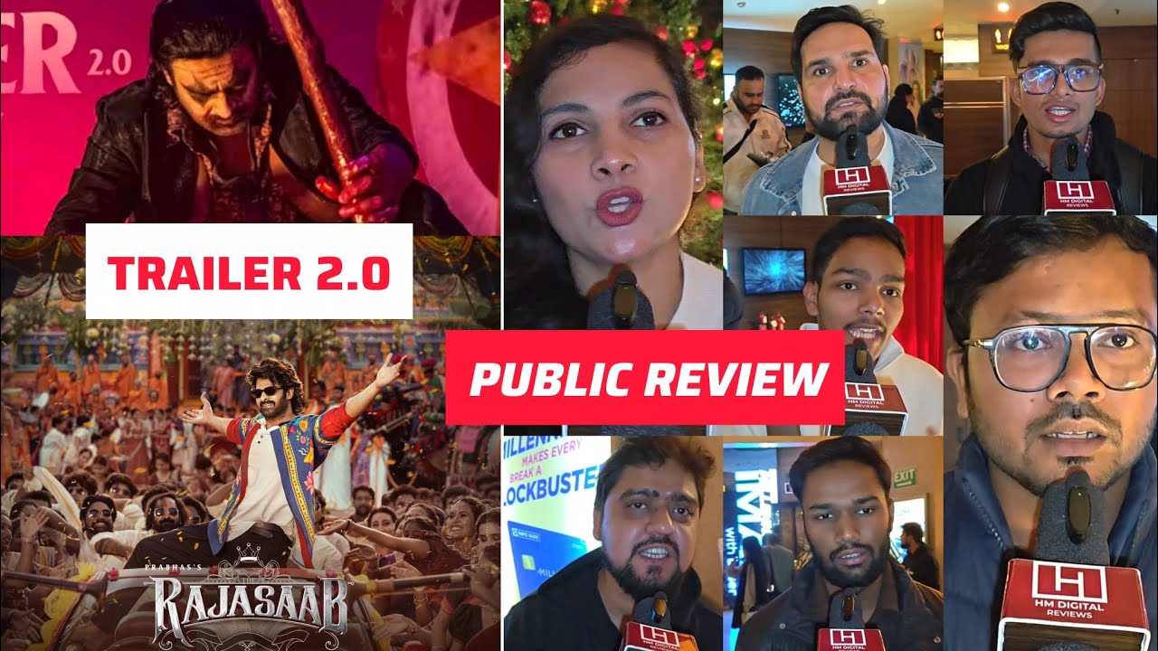 The Rajasaab Trailer 2.0 Public Review || Prabhas || Sanjay Dutt ||  The rajasaab Trailer 2.0 review