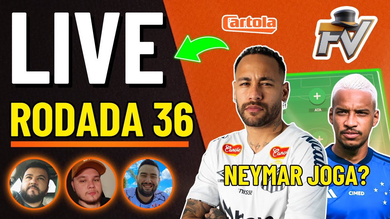 LIVE RDD #36 Cartola FC 2025: Neymar joga? 🎩