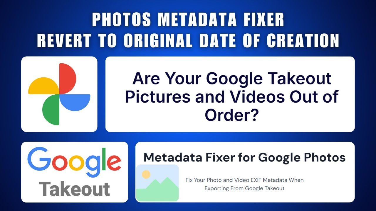 How to Fix Google Takeout Metadata 2026 | Revert to Original Date of Creation Google Photos
