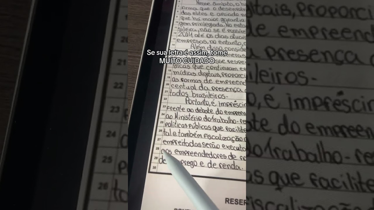 SE A SUA LETRA É ASSIM, MUITO CUIDADO