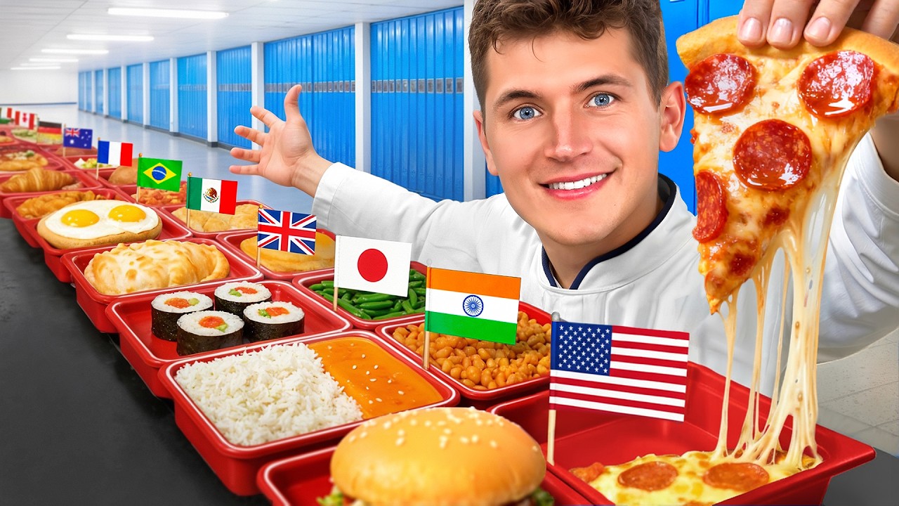 Tasting School Lunches from Every Country π | Which Was My Favorite?
