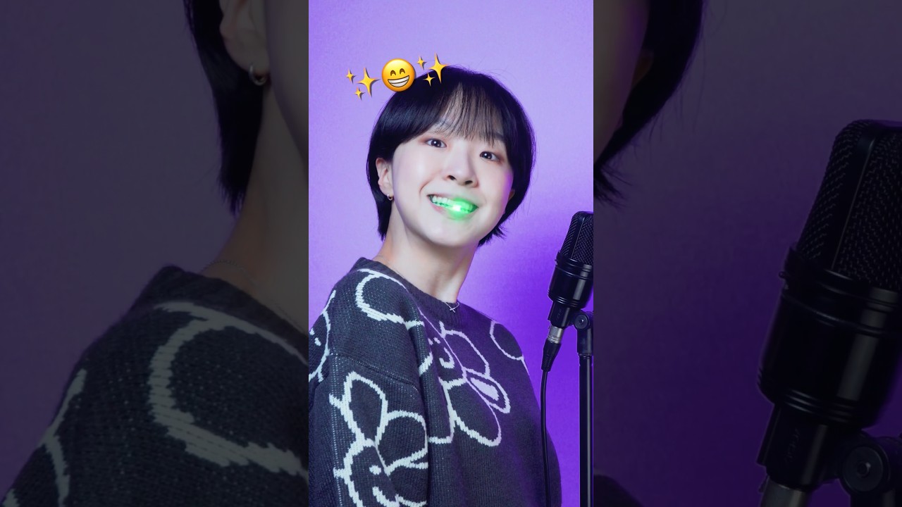 Singing 'Chipi Chipi Chapa Chapa' with a Flashing Mouthpiece🤣