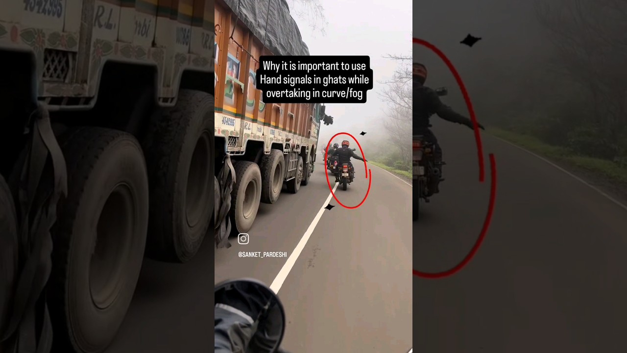 Stay Safe on Mountain Roads: The Crucial Role of Hand Signals During Overtaking in Fog and Ghats 🚵♂️