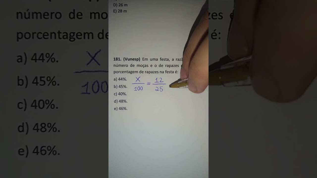 Entenda Como Resolver Questões de Razão e Porcentagem da VUNESP 🎯
