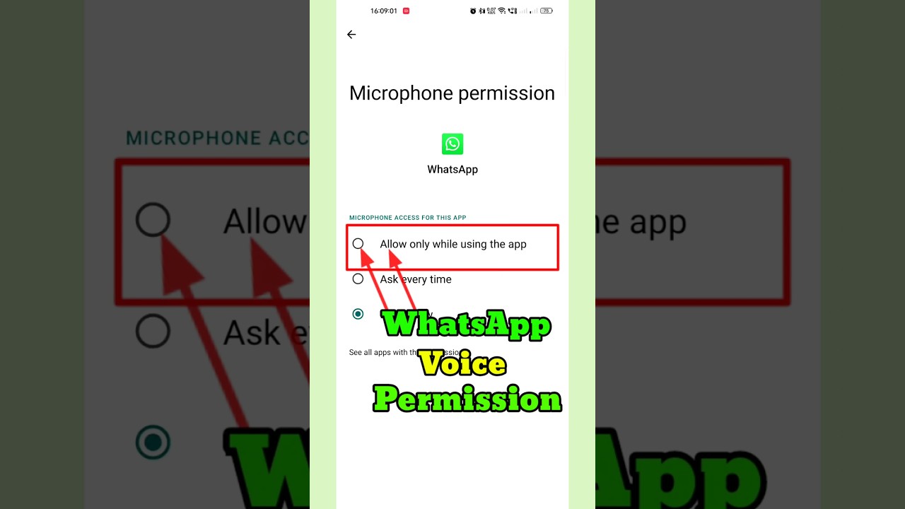 WhatsApp Voice Permission Enable | Quick Guide