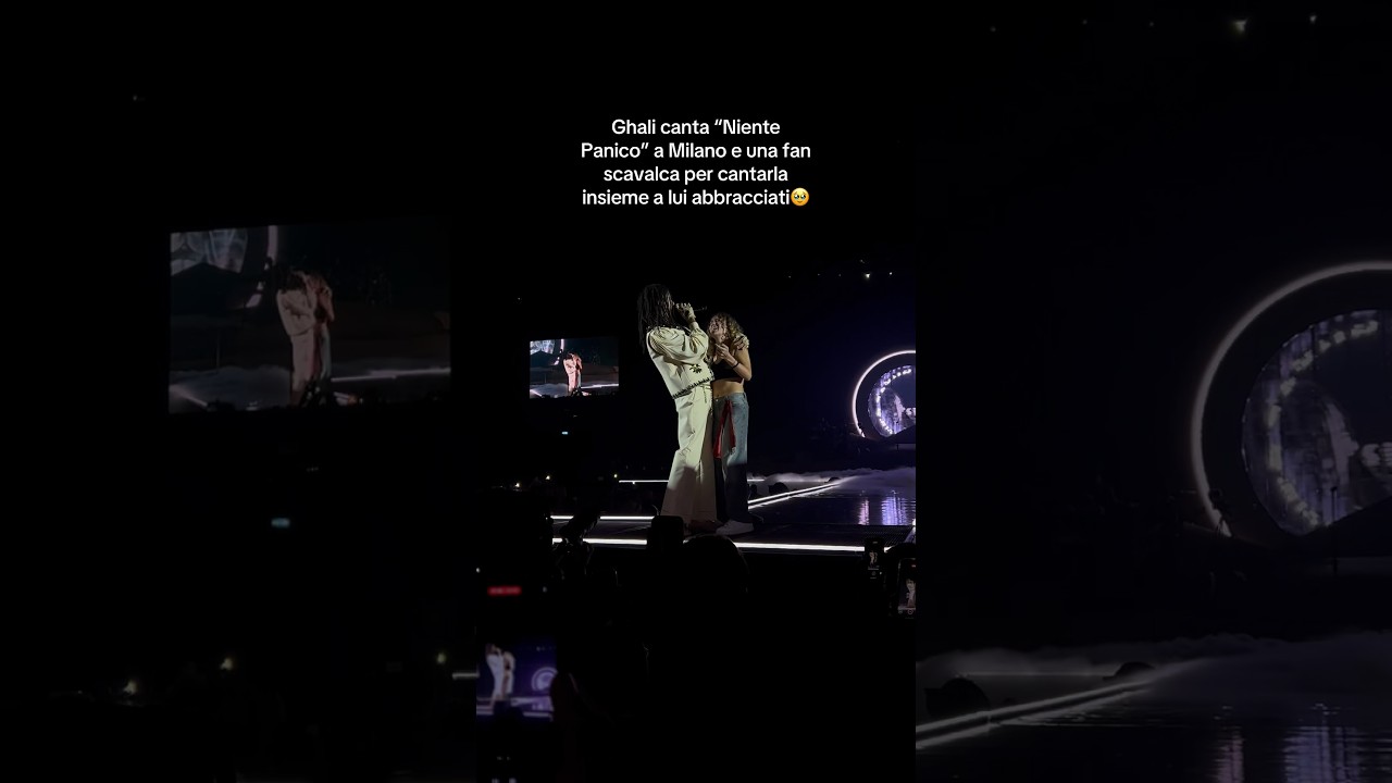 Ghali Live in Milan with a Fan: 'Niente Panico' Performance ❤️