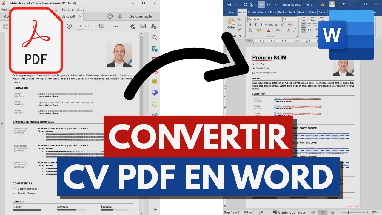 Convertir un CV PDF en Word Facilement 🚀