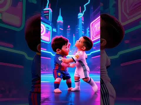 “Ronaldo VS Messi!”13#aivideo  #AIpai#FunnyShorts #EpicAI #GlobalTrends #messi #football #cutebaby