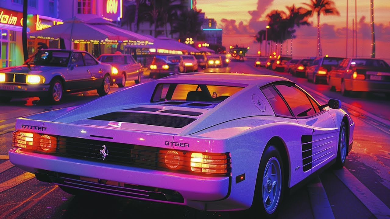 Drive Through Miami in RetroWave World 🚗