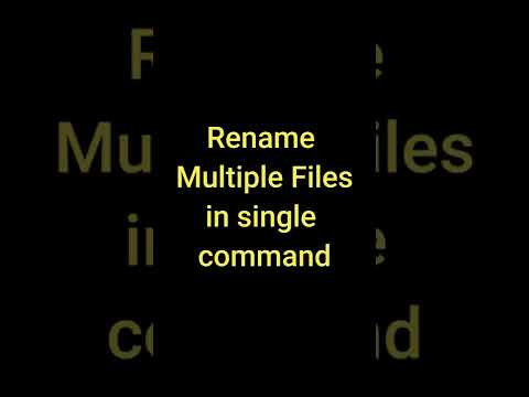 How to Rename multiple files fast