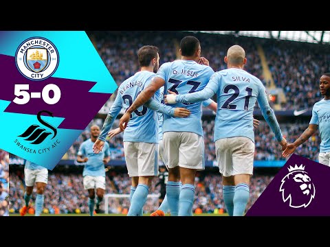 MAN CITY 5-0 SWANSEA | SILVA, STERLING, DE BRUYNE, BERNARDO, JESUS | On This Day 22nd April 2018