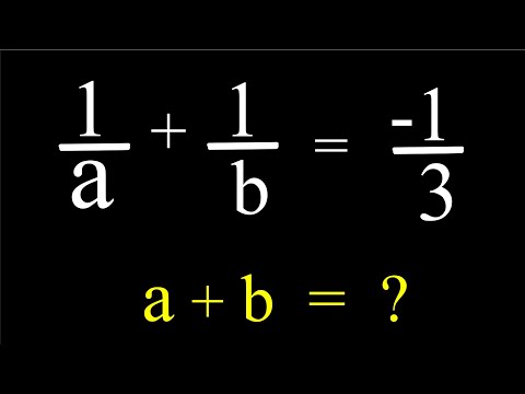 A Nice Algebra Problem | Math Olympiad | (a+b)=?