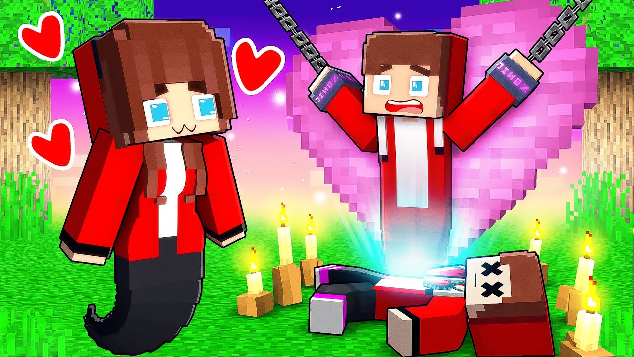 Epic Love Story: JJ & the Crazy Fan Ghost Girl in Minecraft Animation 👻