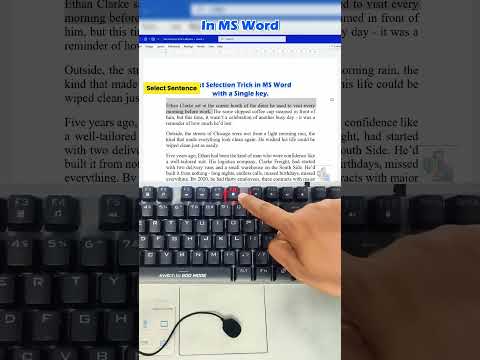 Unbelievable! Select Text, Sentences, Paragraphs & Everything in MS Word Using Just ONE Key! #MSWord