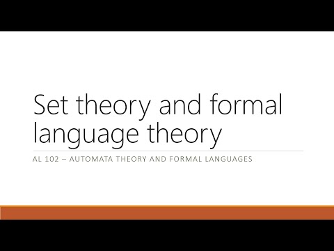 Set theory and formal languages theory