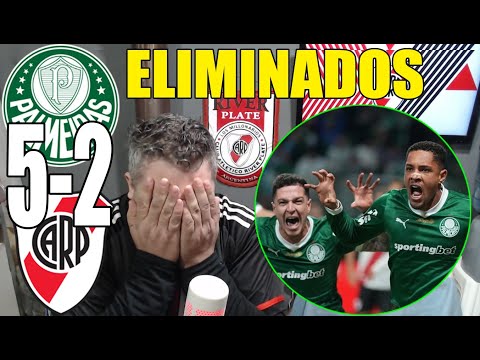 PALMEIRAS 3 vs RIVER PLATE 1 - Reaccion del hincha de RIVER
