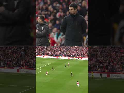 Mikel Arteta reacts to Leandro Trossard's breakaway goal against Crystal Palace!