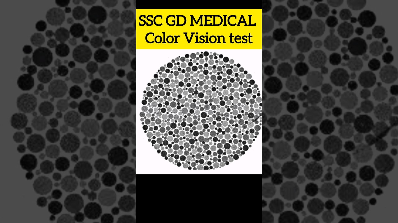 SSC GD Medical & Color Vision Test Details 👁️