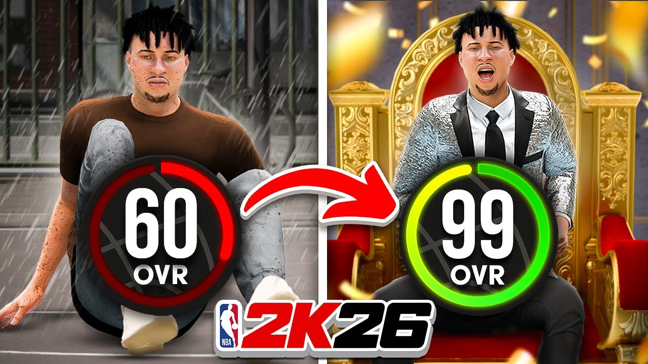 NBA 2K26: 60 to 99 Overall No Money Spent in 1 Video