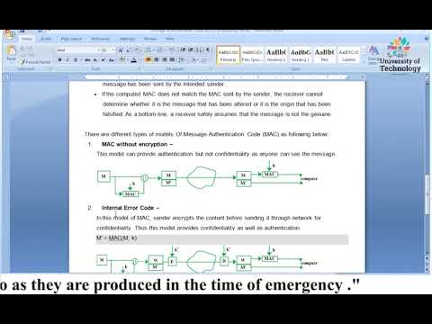 Message Authentication Code | Online Education | Learn Online