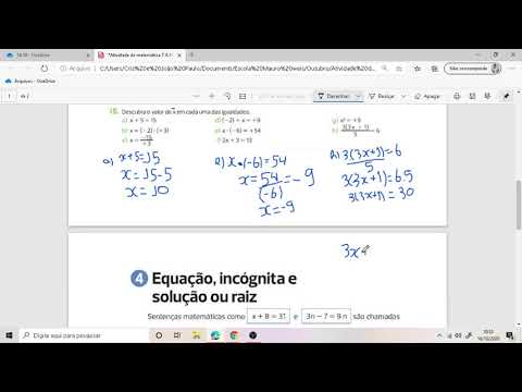 Aula de matemática - Equação e incógnita: uso de letras para encontrar um número desconhecido.