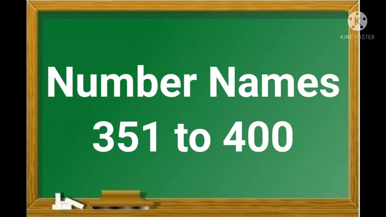 Number Names 351 to 400/Number With Spelling 351 to 400