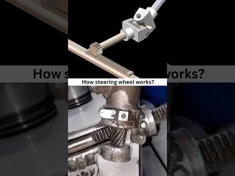 How car steering wheel works? 🤔 #automobile #carsystem #mechanical #3danimation #steeringwheel #cad