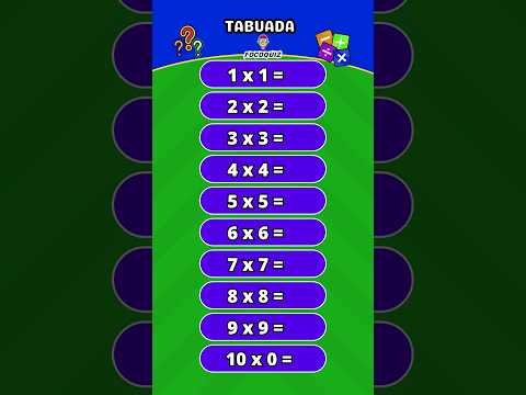 Quiz de Tabuada! #Tabuada #quiz #matemática #curiosidades #conhecimento