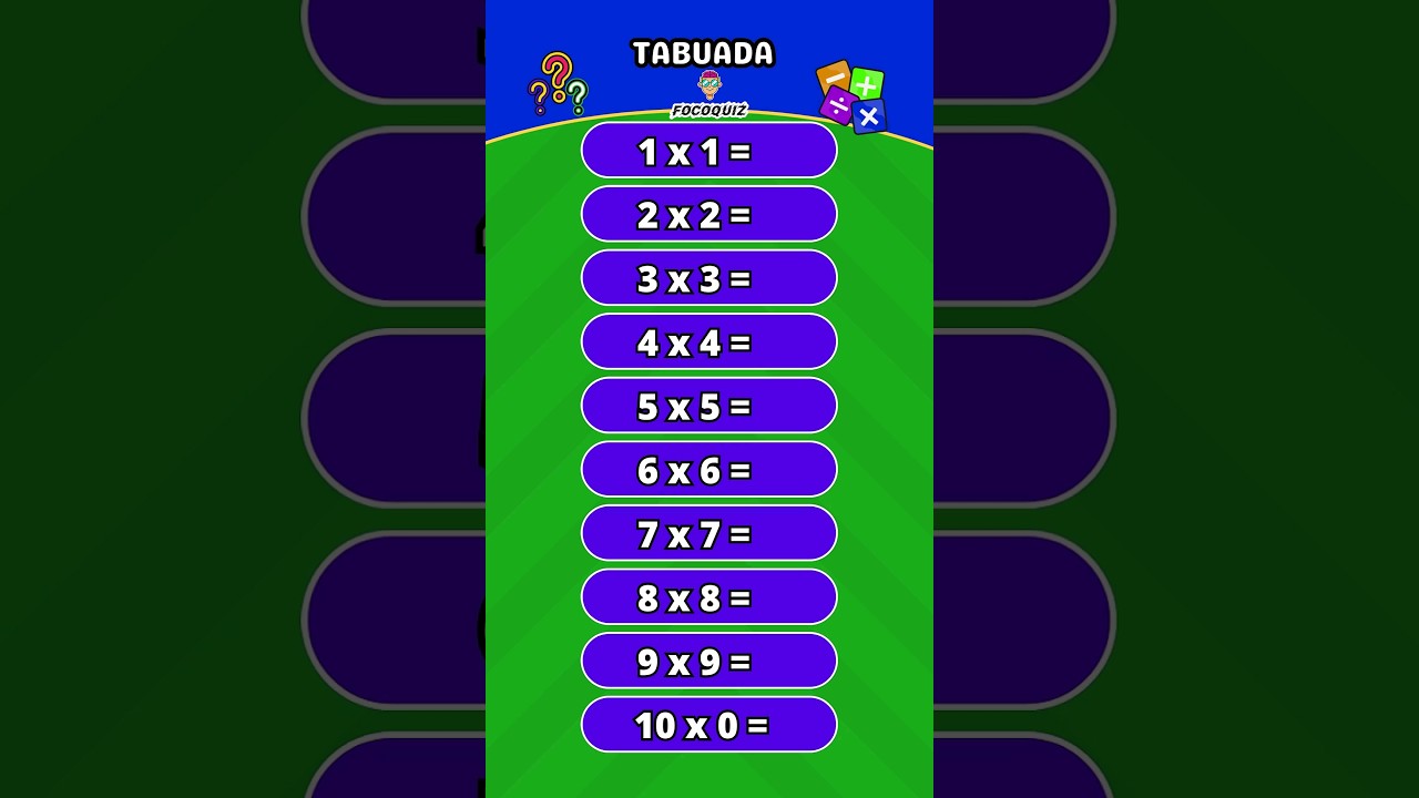 Desafie sua Mente com o Quiz de Tabuada! 🧮
