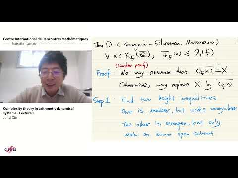 Junyi Xie: Complexity theory in arithmetic dynamical systems - Lecture 3