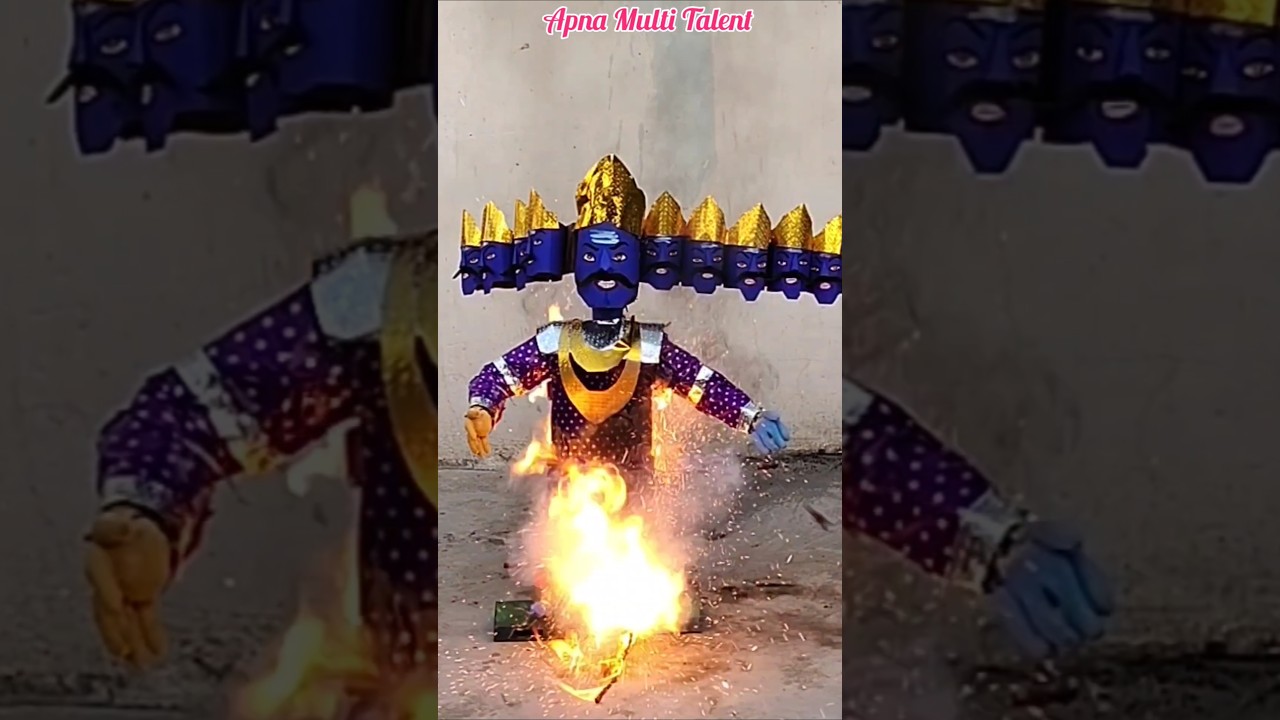 Ravan putla making cardboard | Easy ravan making | How to make ravan #ravan #shorts