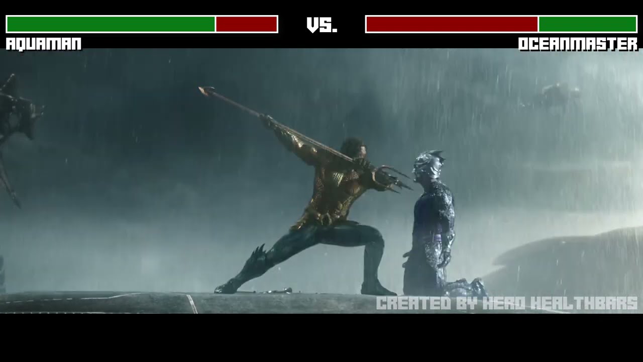 Aquaman vs. Oceanmaster Final Battle with Healthbars 🧜‍♂️