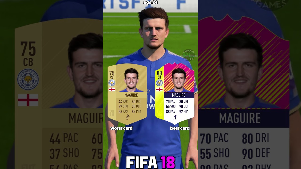 Harry Maguire: Best and Worst Card in Every FIFA (12-23) | FIFA 23 & 24 Highlights