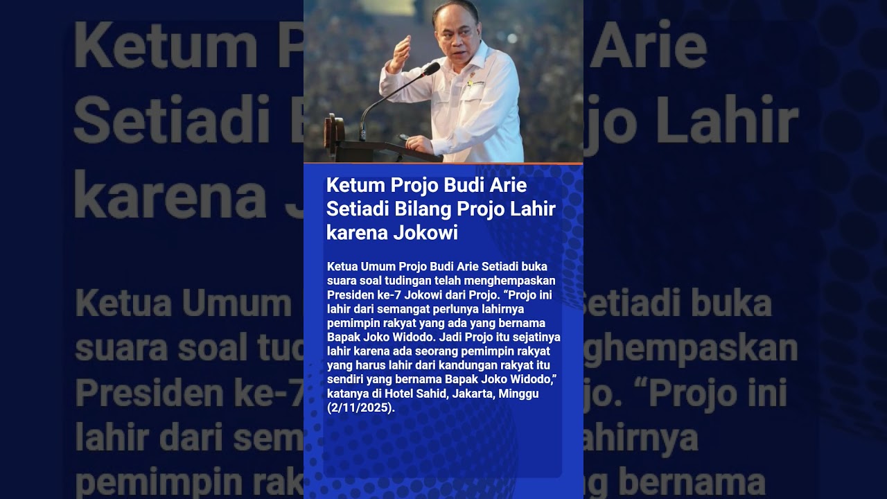 Budi Arie Setiadi: Projo Was born from Jokowi's Influence ๐ฎ๐ฉ
