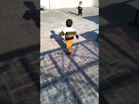 triplet baby starts running masti 😀🥰😍 #shorts #running #triplets #tripletsbaby #youtubeshorts #viral