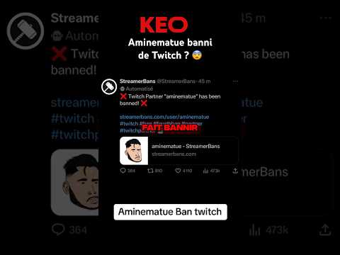 AMINEMATUE EST BANNI DE TWITCH ? 😨 (Il a plus d’abo…) #shorts #drama #aminematue #bantwitch #tiktok