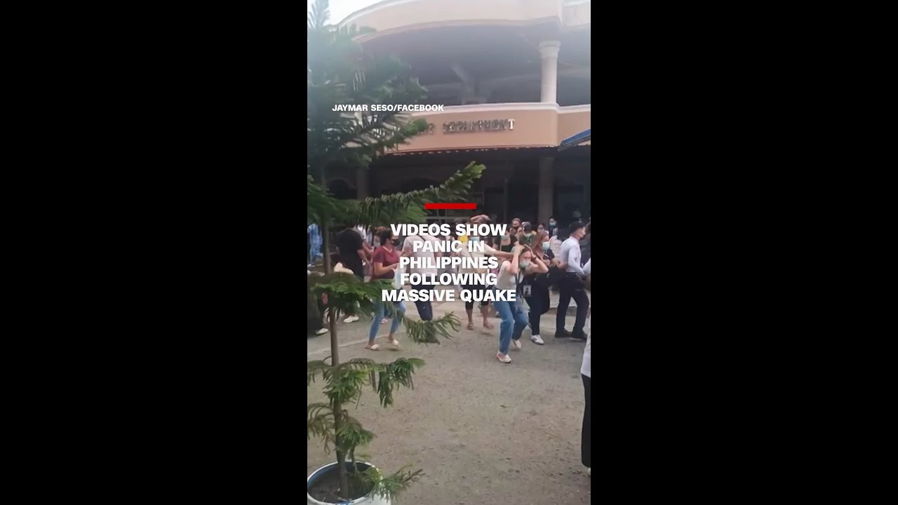 Videos show panic in Philippines following massive quake