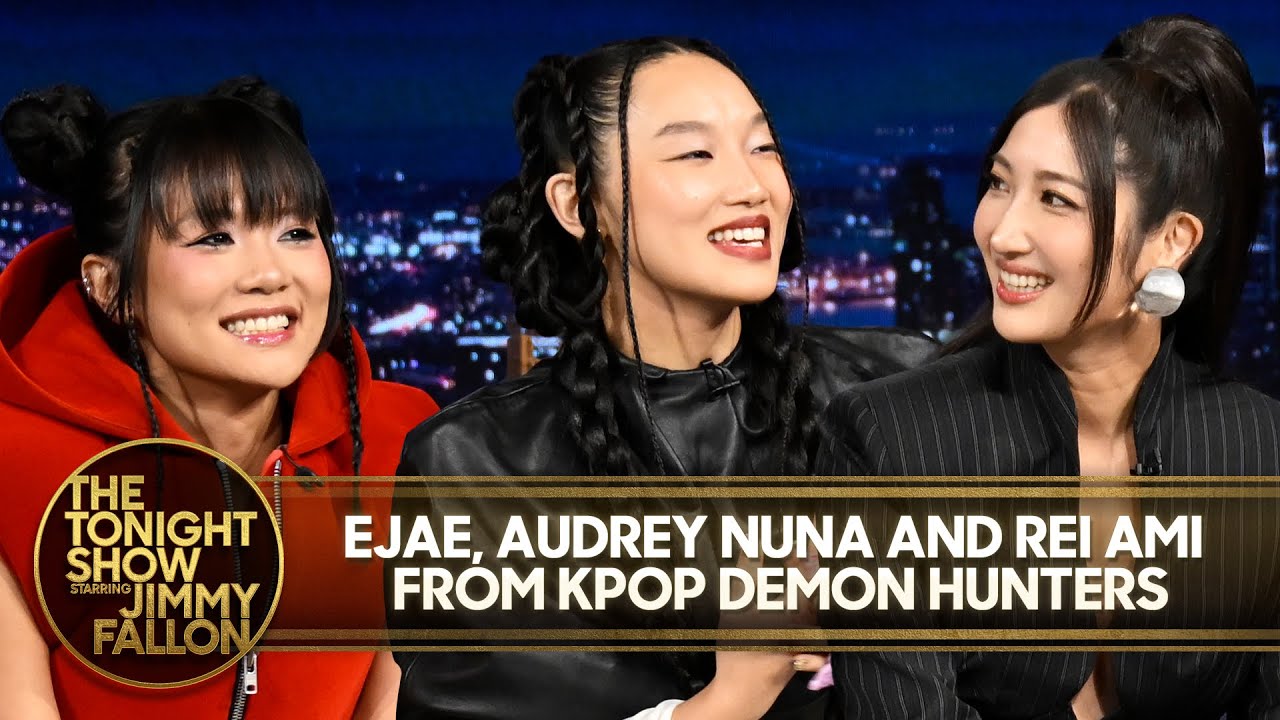 KPop Demon Hunters' EJAE, Nuna & Rei Celebrate Platinum Record π