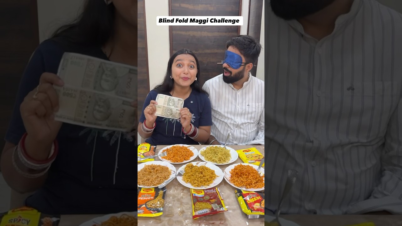 Blindfolded Maggi Challenge ✅
