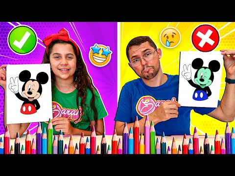 COLORINDO COM 3 CORES OS DESENHOS DA DISNEY - Sarah de Araújo